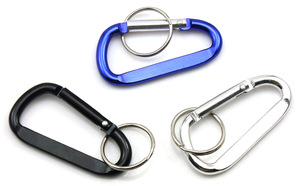 Custom Aluminum Carabiner Clip , MOQ 100 PCS 0804011 One Year Quality Warranty