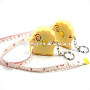 Promotional Sheep Plastic Doll Key Chain with Tape Measure 0402086 MOQ 500PCS One Year Quality Warranty