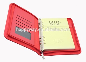 Business PU Notebook With Zipper MOQ500PCS 0701062 One Year Quality Warranty