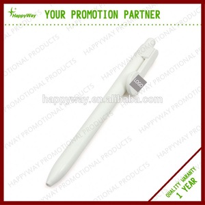 HappyWay Customized White Ballpoint Pen 0201059 MOQ 100PCS One Year Quality Warranty