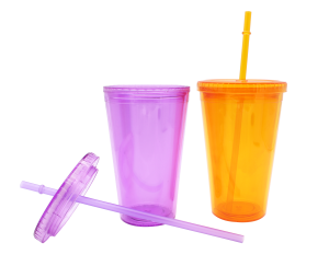 Custom Logo Multi Color Transparent Plastic Cup