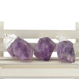 Hot Selling Natural Amethyst Purple Crystal Pendants