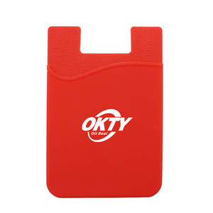 Custom Logo Silicone Mobile Phone Card Holder Adhesive Credit Card Holder