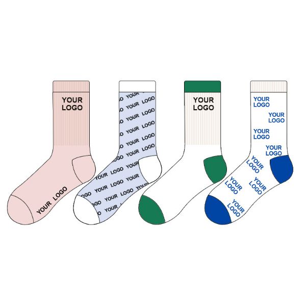 Custom Logo Advertising Promotional Long Middle Short Colorful Cotton Polyester Different Material Socks