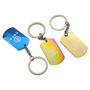 Custom Personalized Colorful Stainless Steel Keychain