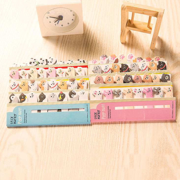 Factory Wholesale Kawaii Creative Stationery Animal Sticky Notes