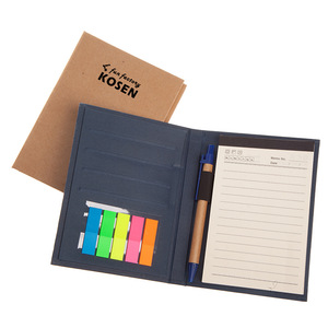 New Arrivals Kraft Paper Cover Sticky Notebooks With Pen