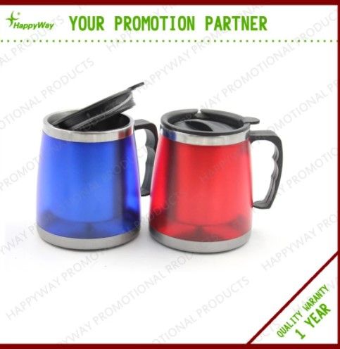 Double wall thermo colorful stainless steel office cup