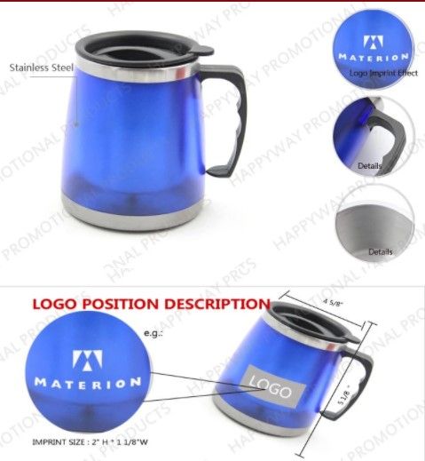 Double wall thermo colorful stainless steel office cup