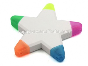 Promotional Star 5 In 1 Highlighter, MOQ 100 PCS 0203011 One Year Quality Warranty