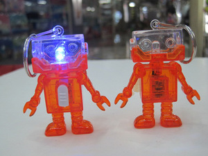 Promotional Custom Logo IT Gifts LED Robot Android Keychain