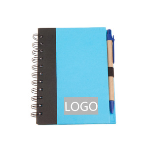 Recycled Kraft Paper Notebook With Pen Logo