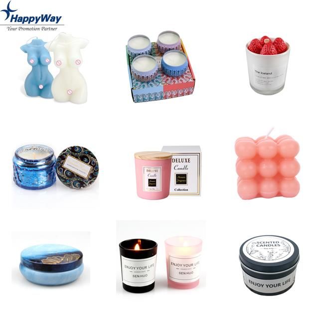 Wholesale Luxury Natural Scented Pillar Glass Jar Soy Wax Candle