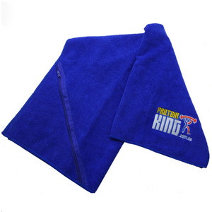 Promotional Fitness Microfiber Gym Towel With Zipper