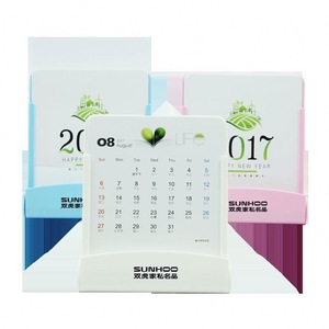 Multi-function folding mobile phone stand desk calendar,Plastic desk calendar custom logo