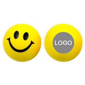 Smily Round Cheap Custom Anti stress ball , MOQ 1000 PCS