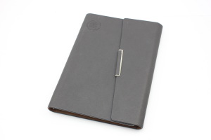 Business Three Fold Gray Color Notebook 0701020 MOQ 500PCS One Year Quality Warranty