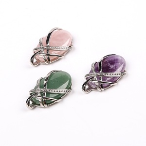 Nature Crystal Stone Beetle Design Pendants