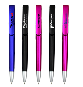 Plastic logo ball point pen with enterprise gift custom