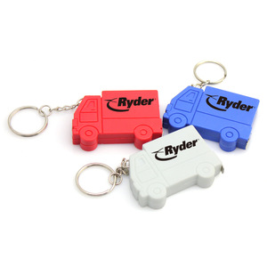 Custom Label Car Shape Plastic Keychain