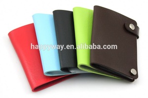 Custom Colorful Leather Card Holder, MOQ 1000 PCS 0608013 One Year Quality Warranty