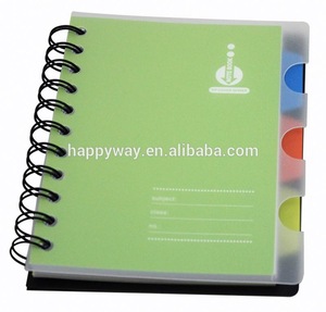 Striking Plastic Cover Spiral Notebook, MOQ 1000 PCS 0703056 One Year Quality Warranty