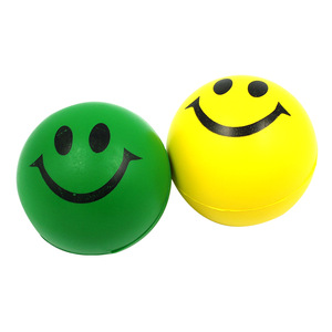 Smily Round Cheap Custom Anti stress ball , MOQ 1000 PCS