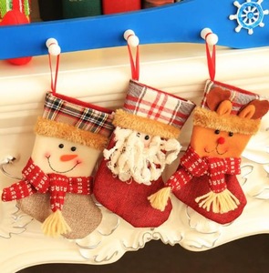 Christmas gift bag stocking,Christmas decorations stocking,Cute little santa socks