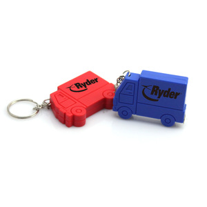 Custom Label Car Shape Plastic Keychain