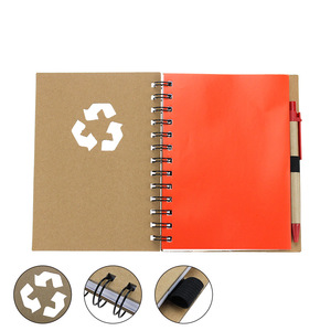 Promotional Recycled Notepad With Pen, MOQ 100 PCS 0703034 One Year Quality Warranty