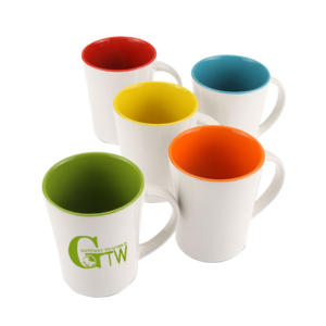 Various colors ceramic mugs customizable