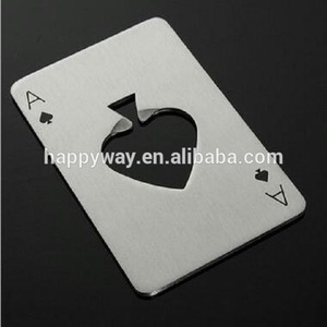 Customized Playing Cards Poker Beer Bottle Opener MOQ 3000PCS One Year Quality Warranty