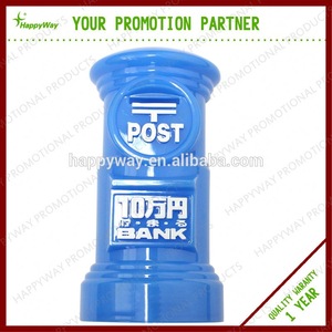Promotional Plastic Postbox Money Box Coin Bank, MOQ 100 PCS 1001010 One Year Quality Warranty