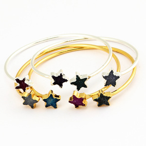 Novelty Nature Crystal Stone Star Decoration Bracelet