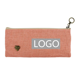 Custom Logo Cute Cotton And Linen Fabrics Pen Case
