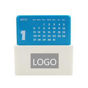 Office Desktop Pen Holder Calendar With Custom Logo Printing