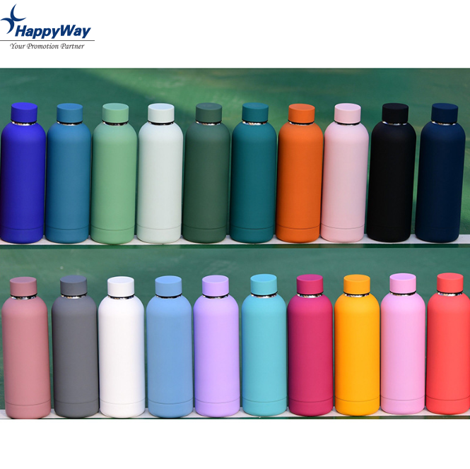 Colorful Painting Matte Finished New Stainless Steel  Copas Botella De Agua Acero Inoxidable Double Walled Drinking Sport Water Bottle