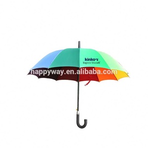 Impressive Rainbow Golf Umbrella, MOQ 100 PCS 0606016 One Year Quality Warranty