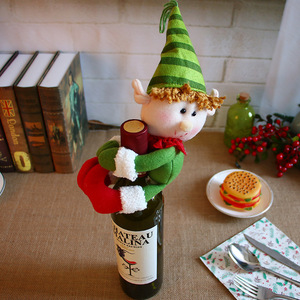 Christmas Ornaments Gift Toys Wine Bottle Decoration Plush Toy