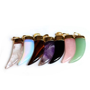 Hot Selling Crystal Stone Spike Shape Pendants