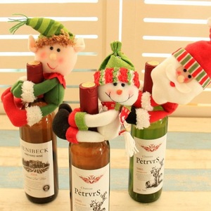 Christmas Ornaments Gift Toys Wine Bottle Decoration Plush Toy