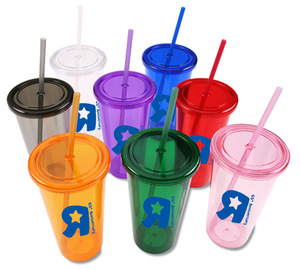 Custom Logo Multi Color Transparent Plastic Cup