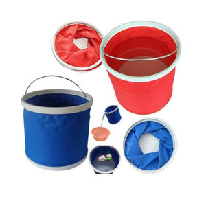 folding bucket car silicone bath water camping beach mop pvc waterproof flexible storage portable folding bucket waterproof