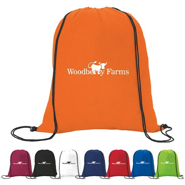 Custom Logo Advertising Promotional Polyester Drawstring Backpack