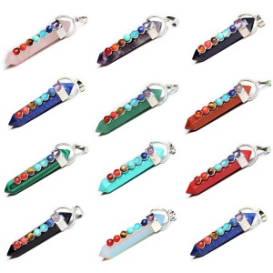 Natural Crystal Ball Decoration Sword Shape Pendants