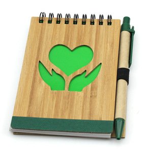 Promotional Wooden Notebook With Pen