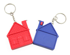 Mini House Shape Custom Logo Tape Measure Keychain