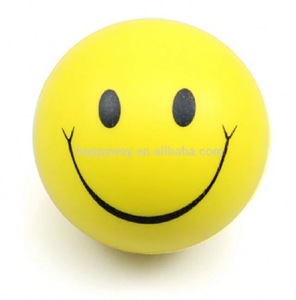 PU Foam Funny Smily Face Custom Stress Ball , MOQ1000 PCS 0101023