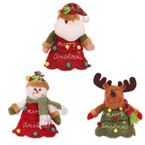 Wholesale Christmas Decoration Ornaments 3D Plush Toy Apple Bag
