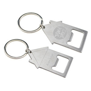 Custom Logo House Shape Bottle Opener Keychain